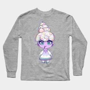 Chibi Ice Cream Girl Long Sleeve T-Shirt